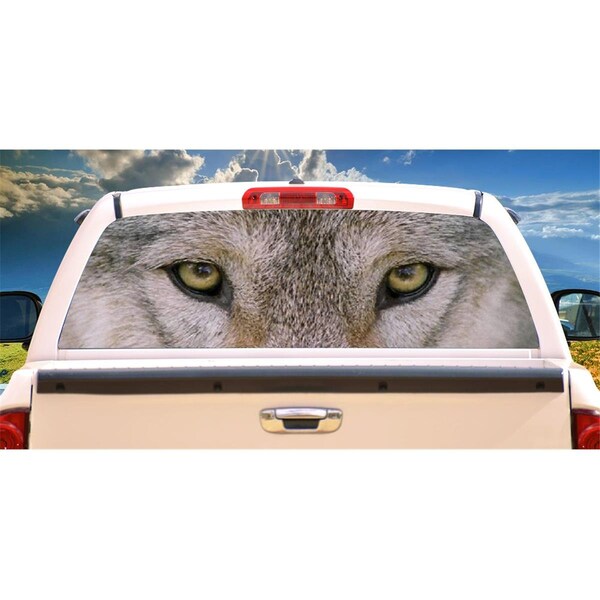 Entretenimiento Wolf Eyes Rear Window Graphic P-U Truck Film View Thru Vinyl EN3263122 - main